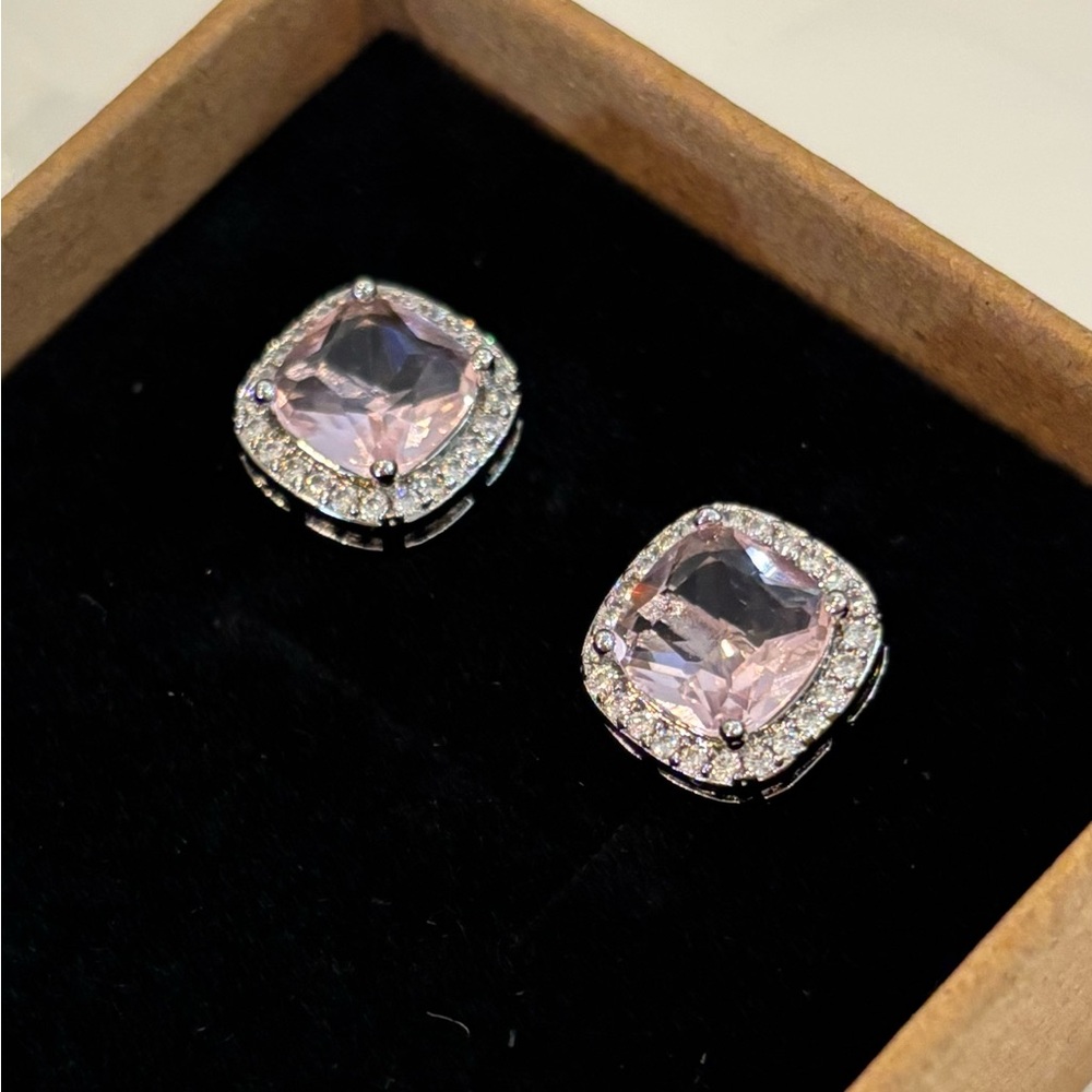 NWOT Elegant Pink Stud Earrings
